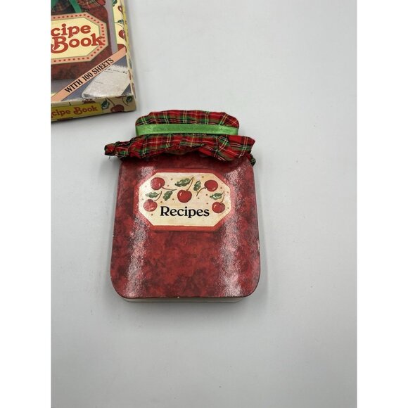 Vintage 1980s Recipe Book With Real Cloth Top 100 Sheets ADORABLE FIND - Picture 9 of 14